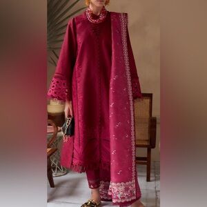Suffuse Red embroidered dress